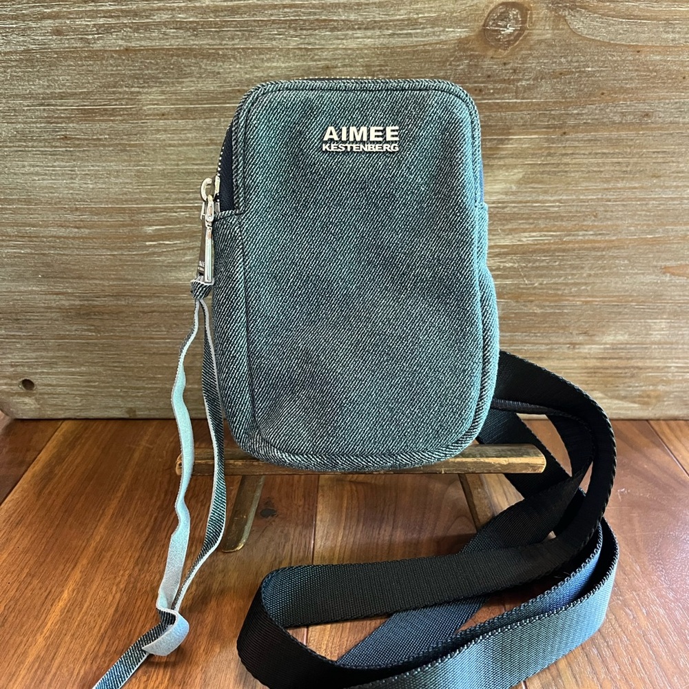 Aimee Kestenberg Denim Printed Leather Crossbody